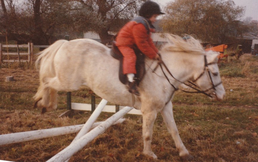 Pony (Pepi) and my sister jumping